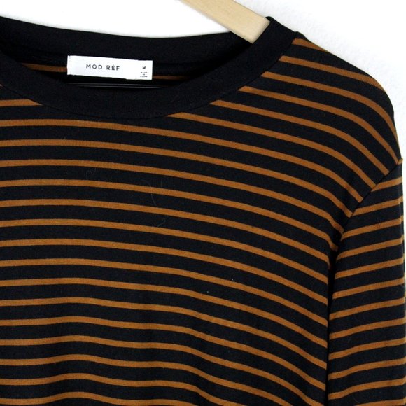 Mod Ref Black & Red Long Sleeve Striped Blouse - Picture 2 of 6